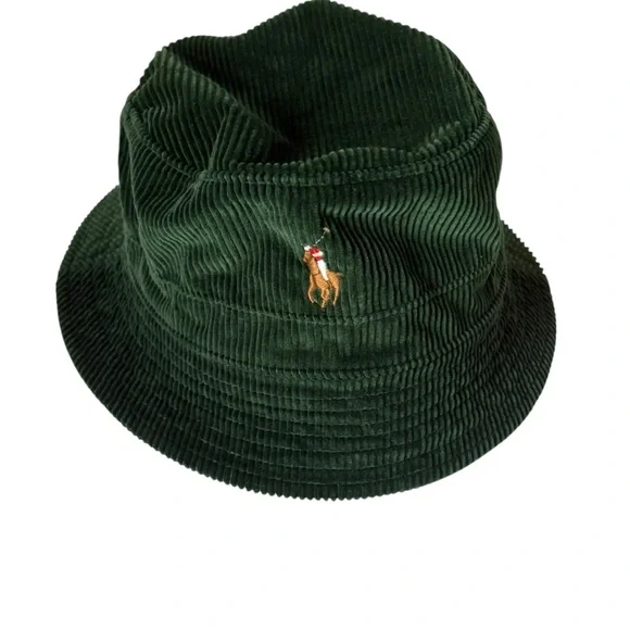 Polo Ralph Lauren Men’s Forest Green Corduroy Bucked Hat Small Pont Sz L/XL NWT - Picture 3 of 6